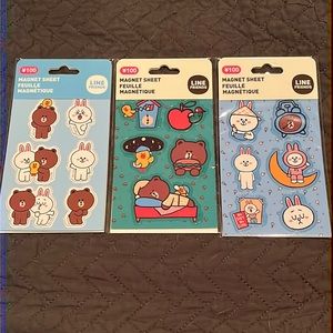 Line friends magnet sheets